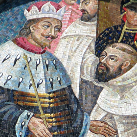 podobizna Władysława II Opolczyka na Bramie Wałowej