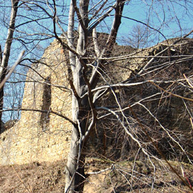 pozostałości zamku - fasada południowa