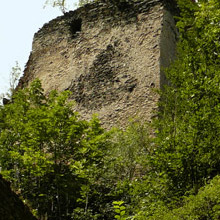 widok na zamek średniowieczny