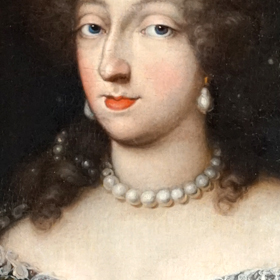 fragment portretu królowej Eleonory Marii Józefy Habsburżanki