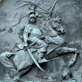 tablica pamiątkowa poświęcona pamięci Jana III Sobieskiego, wmurowana w dwusetną rocznicę odsieczy Wiednia