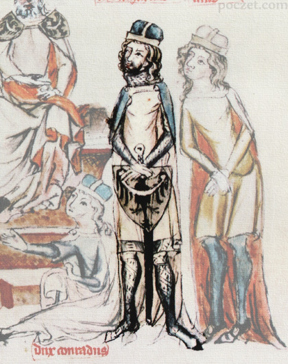Henryk II Pobożny - podobizna z 'Żywota Św. Jadwigi' w 'Kodeksie lubińskim' (1353)