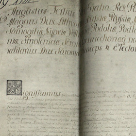 dokument Augusta III Sasa