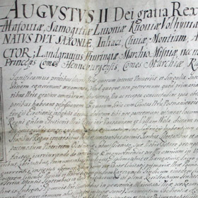dokument Augusta II Mocnego