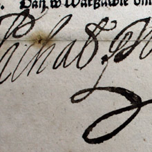 podpis i pieczęć Michała Korybuta Wiśniowieckiego