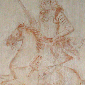 malowidło ścienne z przedstawieniem króla Augusta II Mocnego