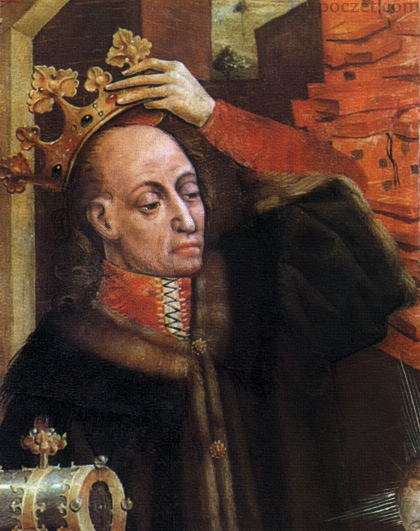 Władysław II Jagiełło (?) na tryptyku Matki Boskiej Bolesnej w katedrze krakowskiej