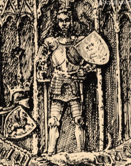 Kazimierz IV słupski - fragment pieczęci pieszej