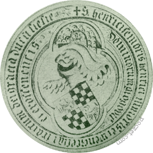 wspólna pieczęć herbowa braci Henryka IX, Henryka X i Wacława (1413)